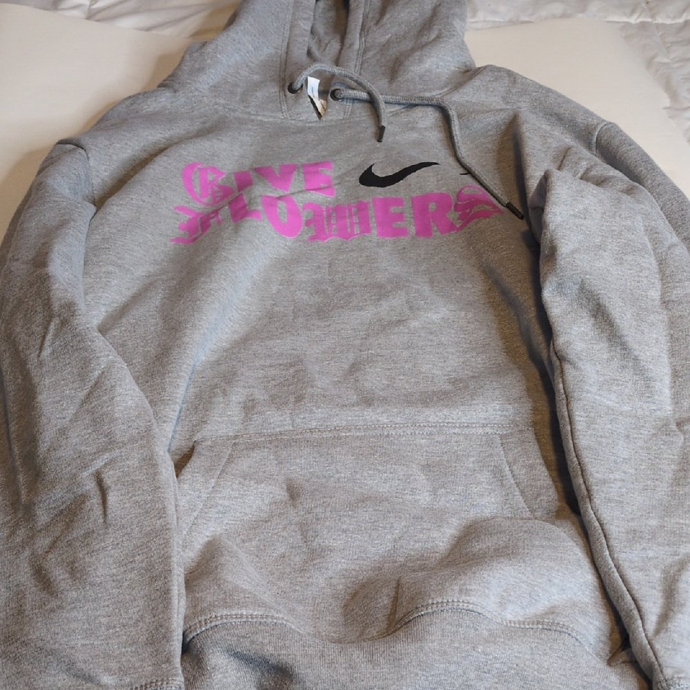 Nike EYBL 'Give Flowers' Rare Edition Gray Hoodie NWOT